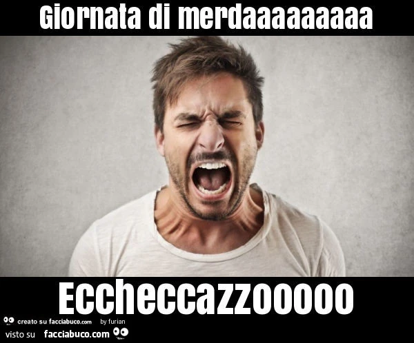 Giornata di merdaaaaaaaaa eccheccazzooooo