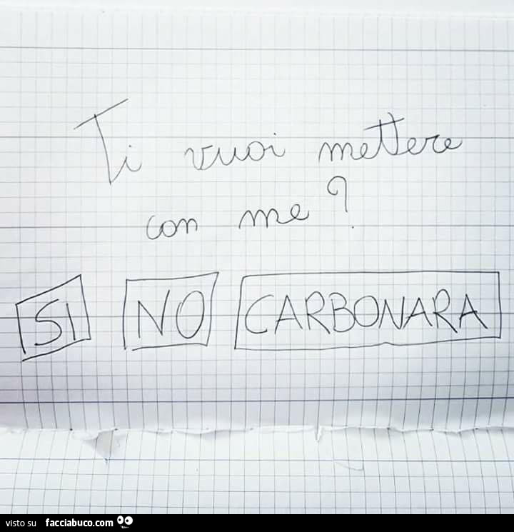 Ti Vuoi Mettere Con Me Si No Forse