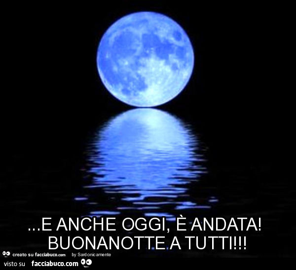 E anche oggi, è andata! Buonanotte a tutti