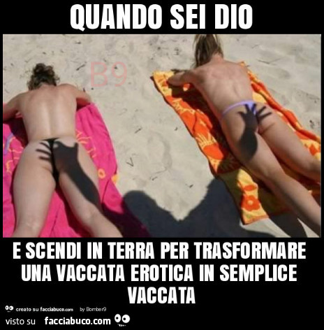 Quando sei dio e scendi in terra per trasformare una vaccata erotica in semplice vaccata