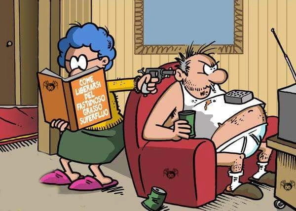 Moglie e marito grasso