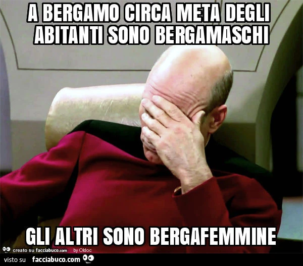A Bergamo circa metà degli abitanti sono bergamaschi gli altri sono bergafemmine