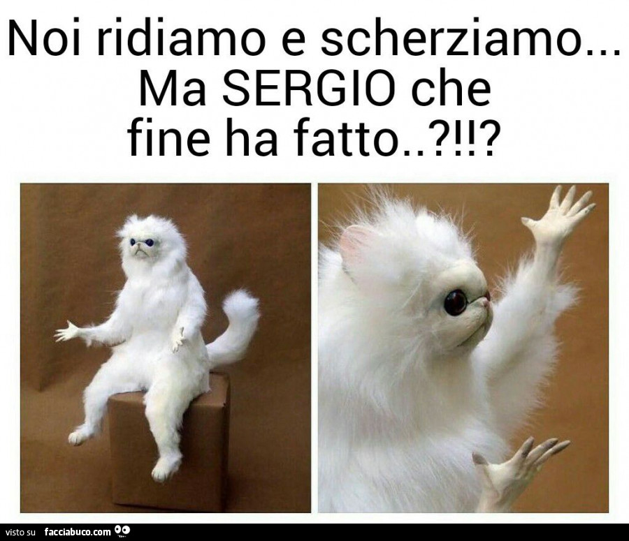 Noi ridiamo e scherziamo, ma Sergio che fine ha fatto?