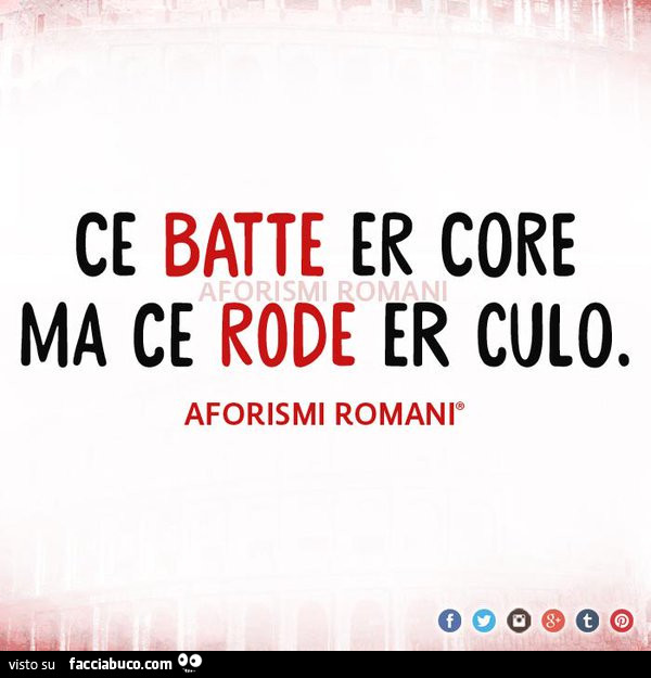 Ce batte er core ma ce rode er culo