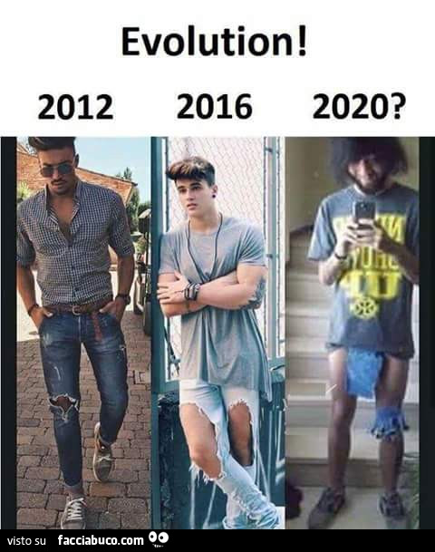 Evolution. Jeans nel 2012. Nel 2016. E nel 2020?