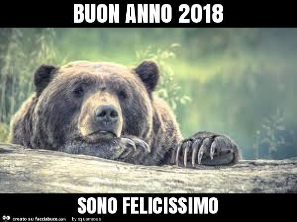 Buon anno 2018 sono felicissimo