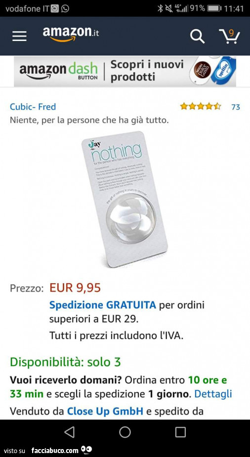 Niente per la persona che ha già tutto