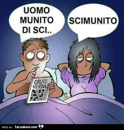 Uomo munito di sci. Scimunito