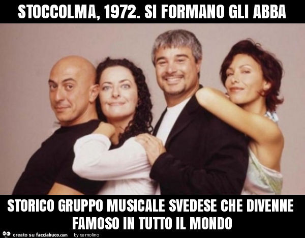 Stoccolma, 1972. Si formano gli abba storico gruppo musicale svedese che divenne famoso in tutto il mondo