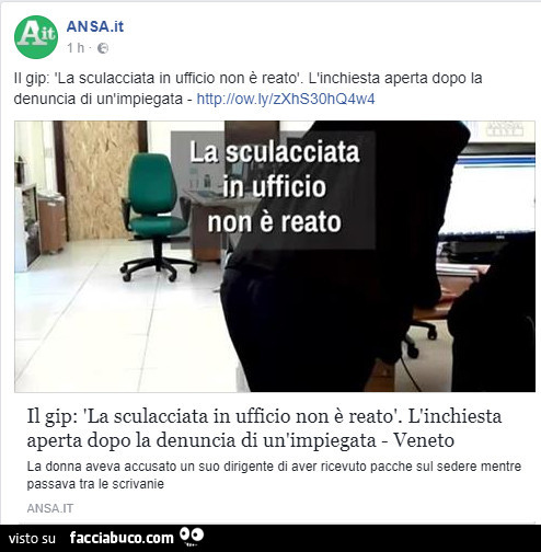 La sculacciata in ufficio non è reato
