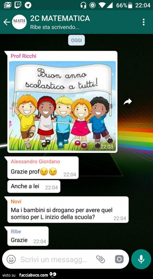 Buon Anno Scolastico A Tutti Ma I Bambini Si Drogano Per Avere Quel Sorriso Per Facciabuco Com