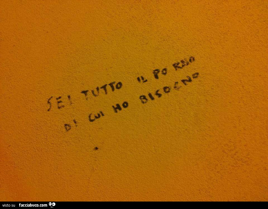 Sei tutto il porno di cui ho bisogno
