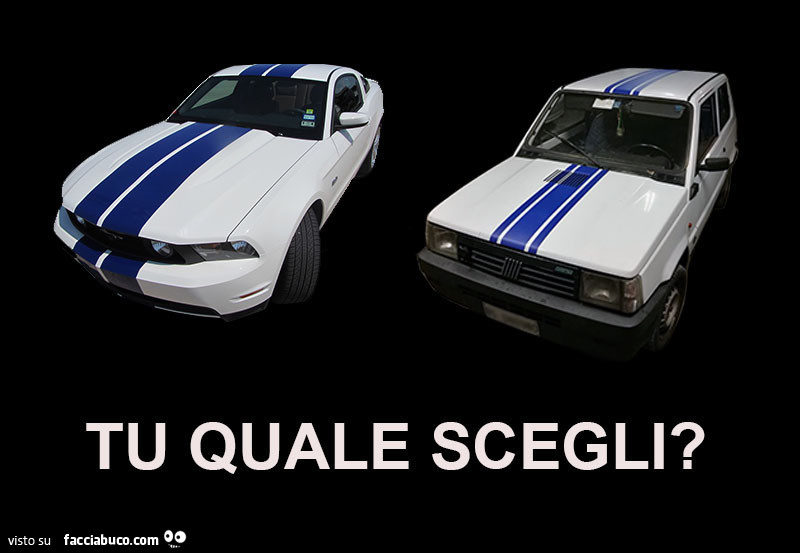 Tu quale scegli?