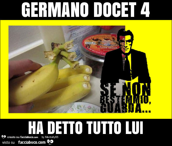 Germano docet 4 Se non bestemmio guarda… ha detto tutto lui