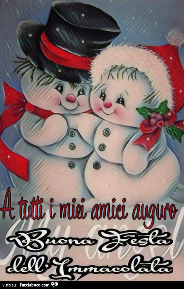 A tutti i miei amici auguro buona festa dell'Immacolata