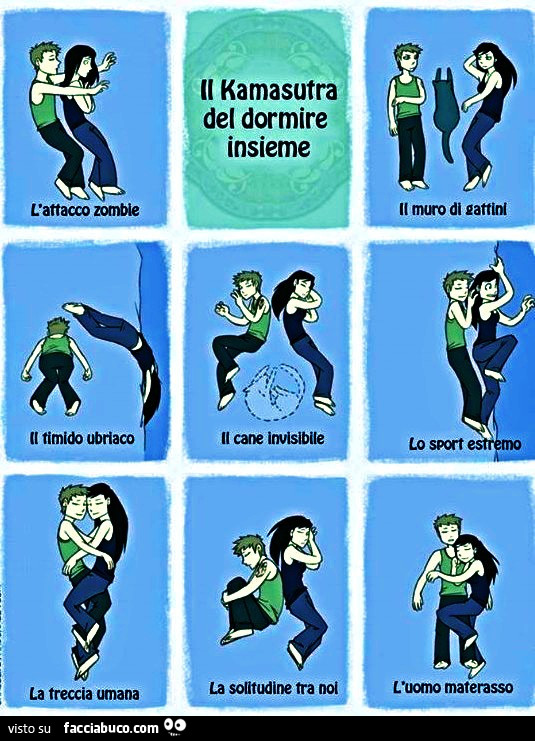 Il kamasutra del dormire insieme