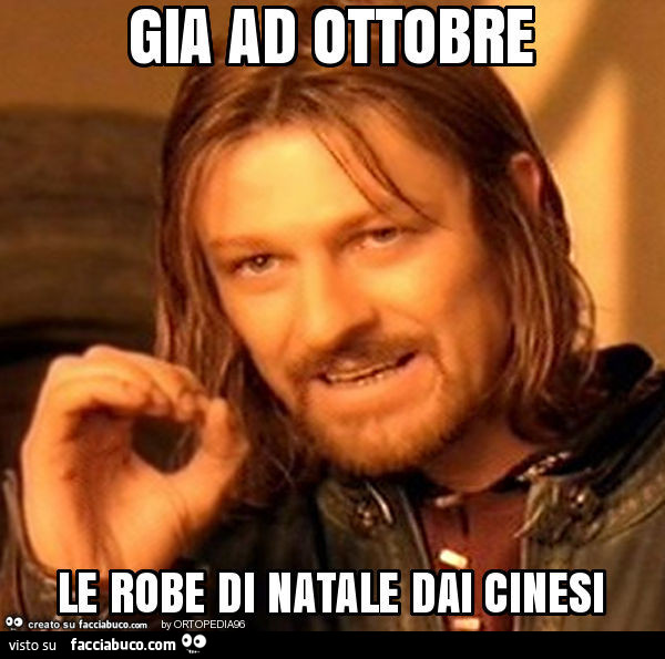 Gia ad Ottobre le robe di Natale dai cinesi